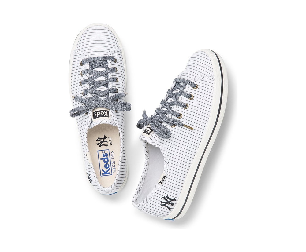 Womens Keds Sneakers - Kickstart MLB® - White - 0218-IFXUD